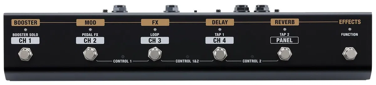 Controlador de pedal BOSS GA-FC EX para control sin manos de amplis de guitarra y bajo BOSS/Roland | Control de suelo ampliado para amplis Katana MkII