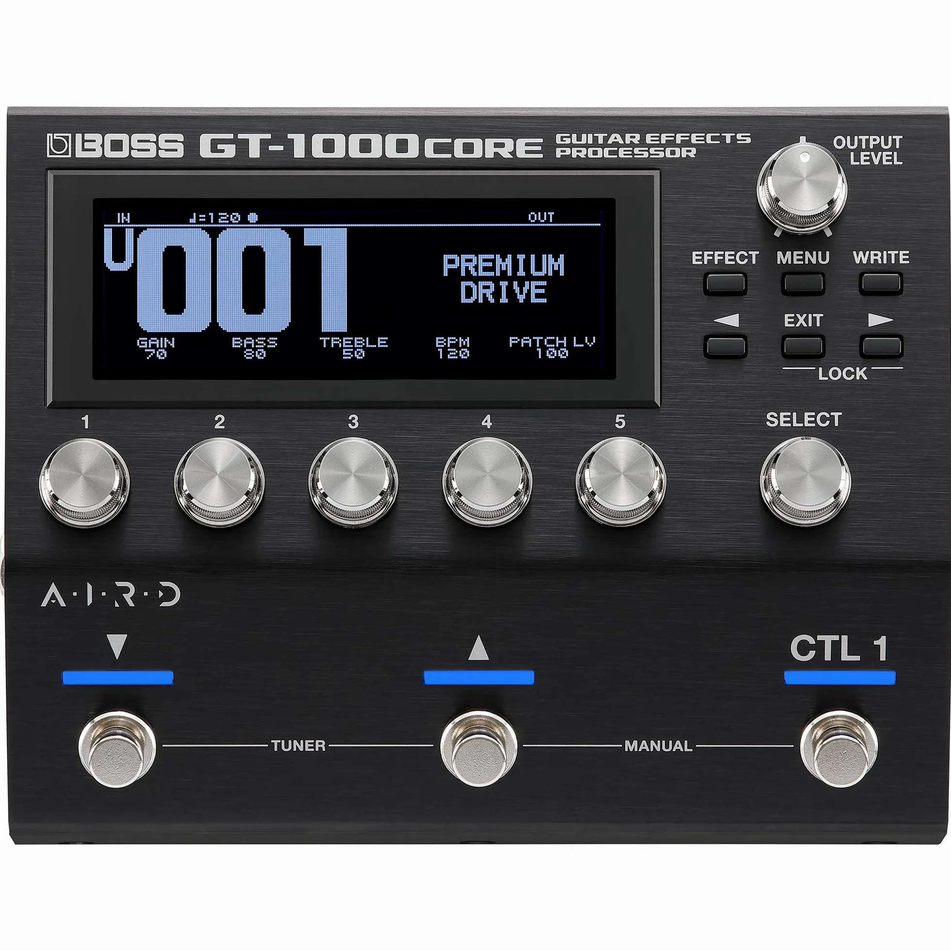 BOSS GT-1000CORE | Procesador de efectos de guitarra compacto | Amplis de guitarra ultraversátiles creados con AIRD | Efectos integrados prémium