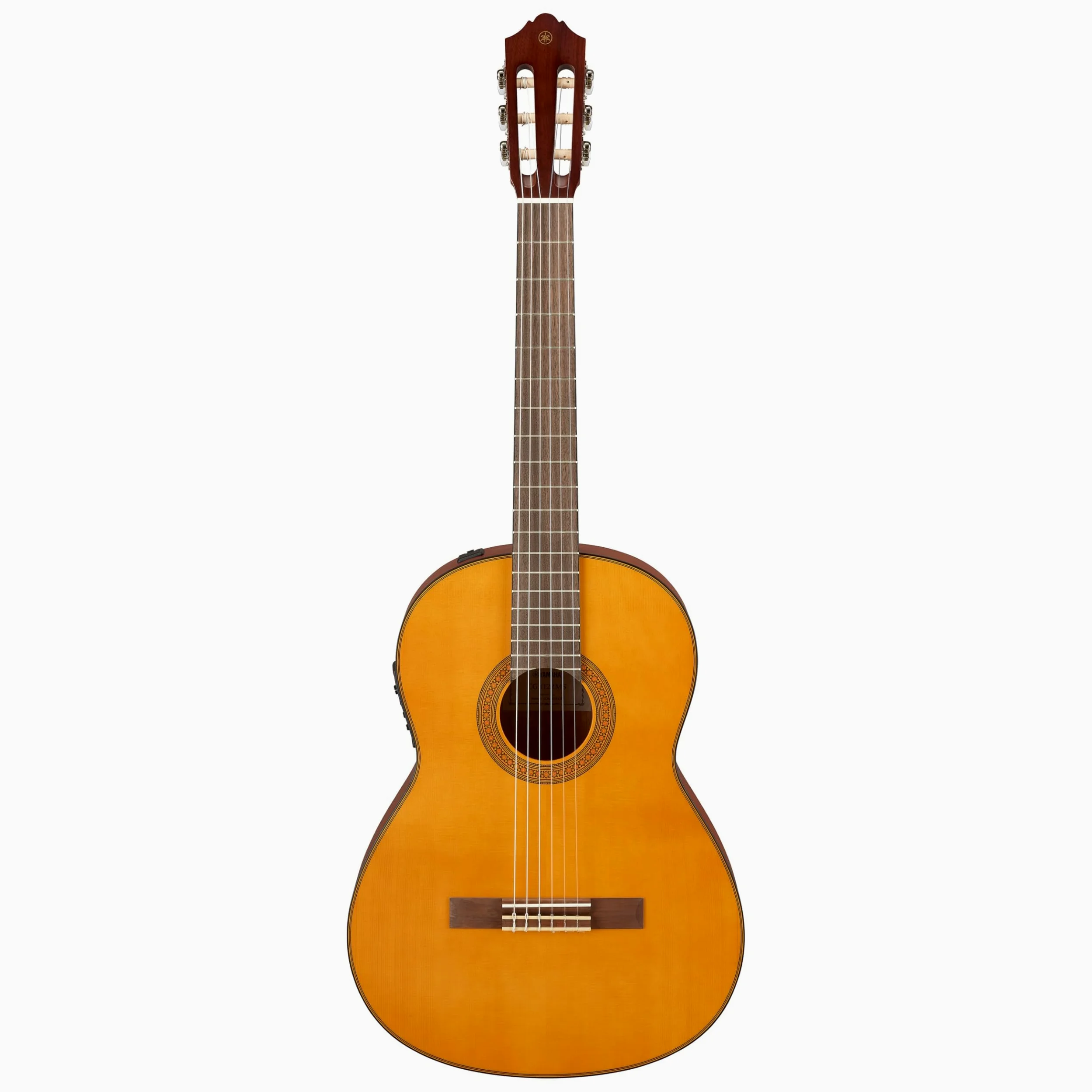 YAMAHA CGX122MC Guitarra Clásica Electroacústica Tamaño Completo – Tapa Maciza de Cedro, Escala 650 mm, Cuerdas de Nylon, Sonido Cálido y Rico, Ejecución Cómoda, Previo System73