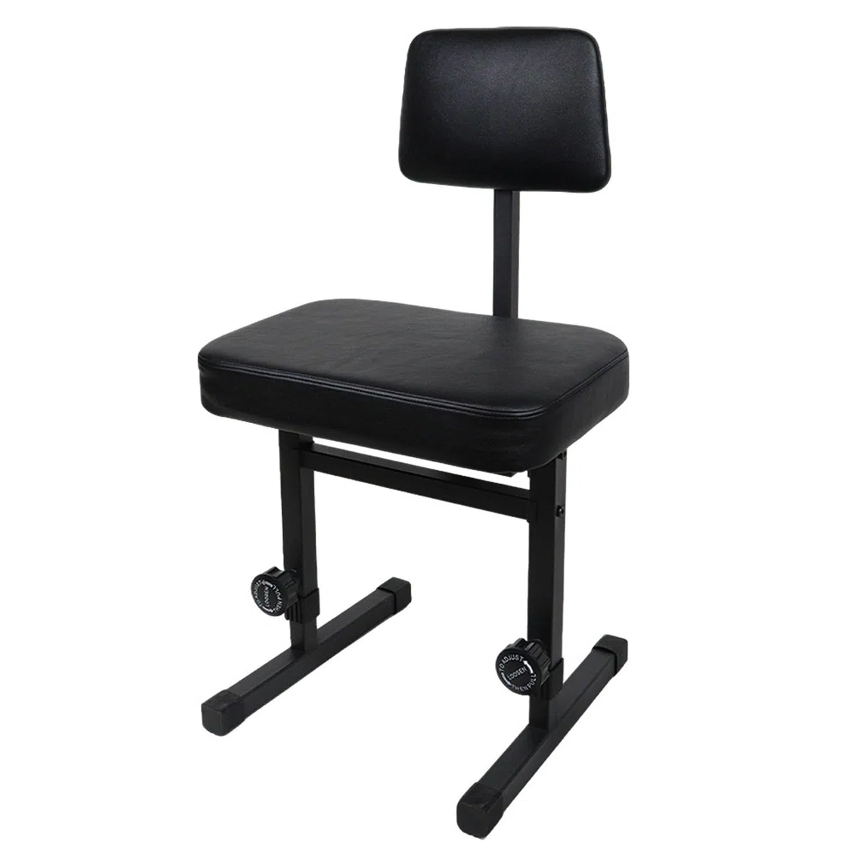 Banco de Piano Taburete Acolchado con Respaldo Silla de músico Resistente Asiento de Teclado Ajustable en Altura con pies de Goma Antideslizantes(A)