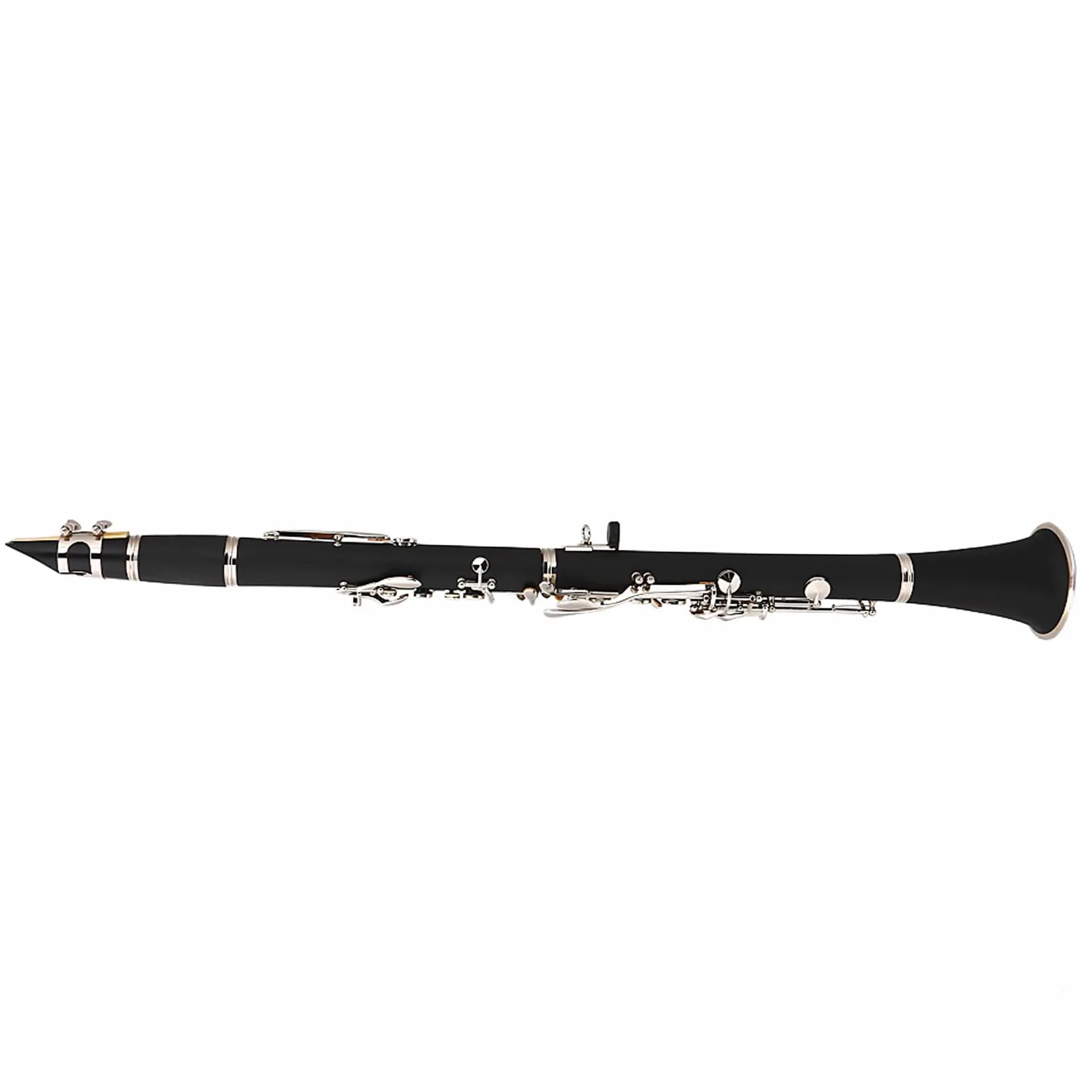 Clarinete BB, 17 Clarinete de baquelita de Tono B con Tono descendente con caas Bolsa de Tela de Limpieza Instrumentos de Viento de Madera Instrumento de Viento Abrazadera SIB