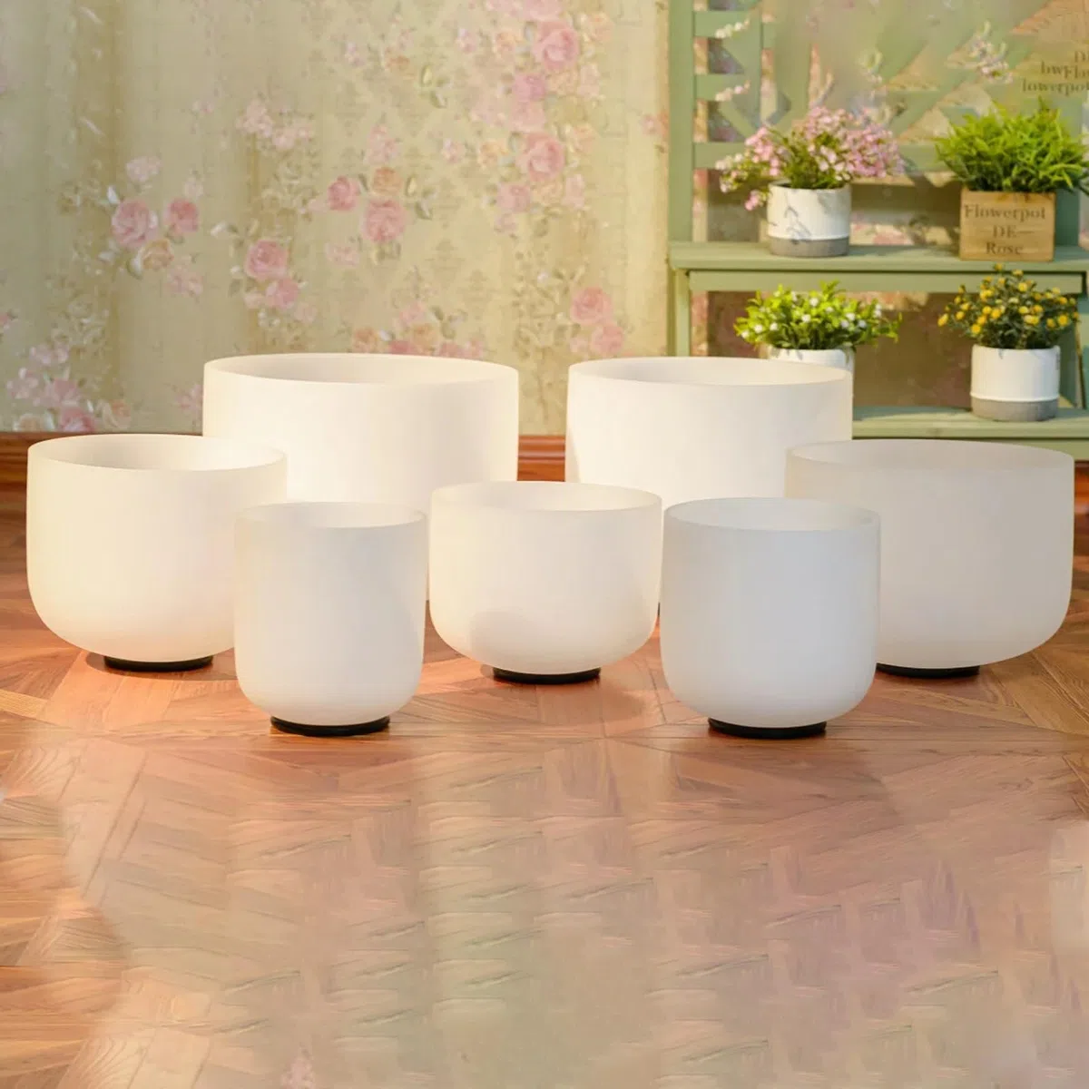 Hye-eun Juego de cuencos de cristal de 432 Hz, 6 – 12 pulgadas, perfectos de cuarzo, juego de 7 cuencos tibetanos para sanación de sonido, relajación y alivio del estrés, con 2 bolsas de transporte
