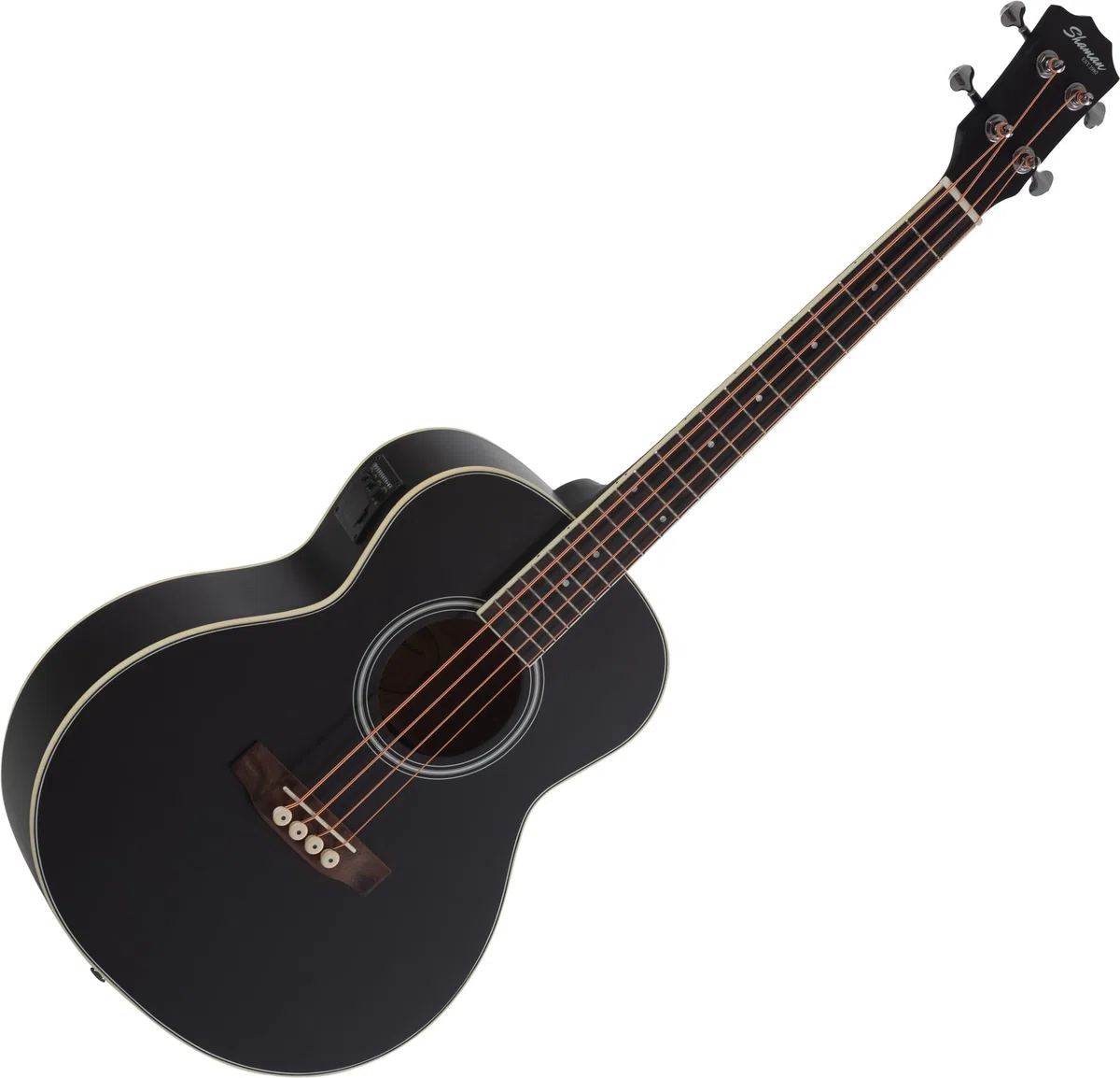 Shaman ABM4-50E-BK Bajo Acústico Negro, General, Modelo: ABM4-50E-BK | Serie: AB Mini, Peso: 1, 74 kg, Número de cuerdas: 4, Orientación: Diestros, Cuerpo, Forma del cuerpo: AB Mini, Tapa: Abeto