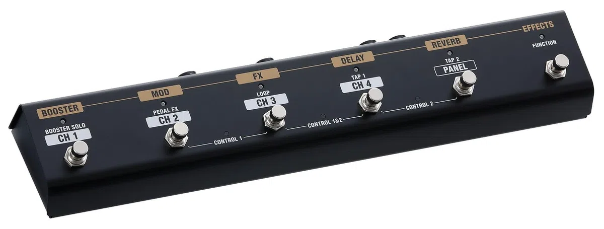 Controlador de pedal BOSS GA-FC EX para control sin manos de amplis de guitarra y bajo BOSS/Roland | Control de suelo ampliado para amplis Katana MkII