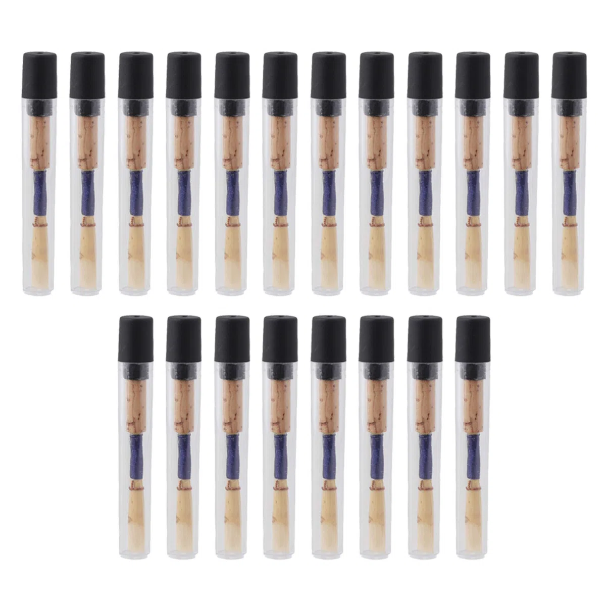 Yibuy 20 piezas medianas de 2.5 Oboe Reed piezas de instrumento de viento mediano con tubos