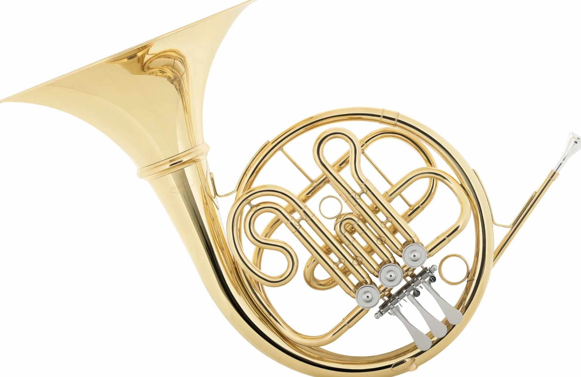 Classic Cantabile WH-702-L Waldhorn (izquierdo, tubo de boca y varilla de afinación: latón, válvulas de alpaca, incluye estuche, boquilla y paño de limpieza)