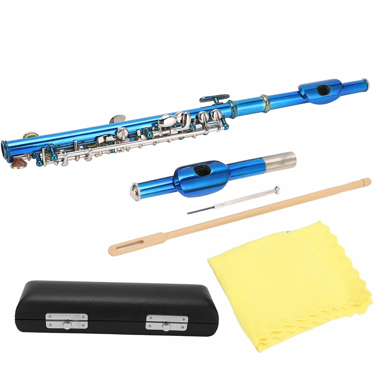 Piccolo, Cupronickel Piccolos Flauta Blue March Piccolo 6 Agujeros Piccolos Viento Instrumentos De Viento De Madera Para Principiantes, Bandas De Música O Personas Que Simplemente Tocan Por Diversión