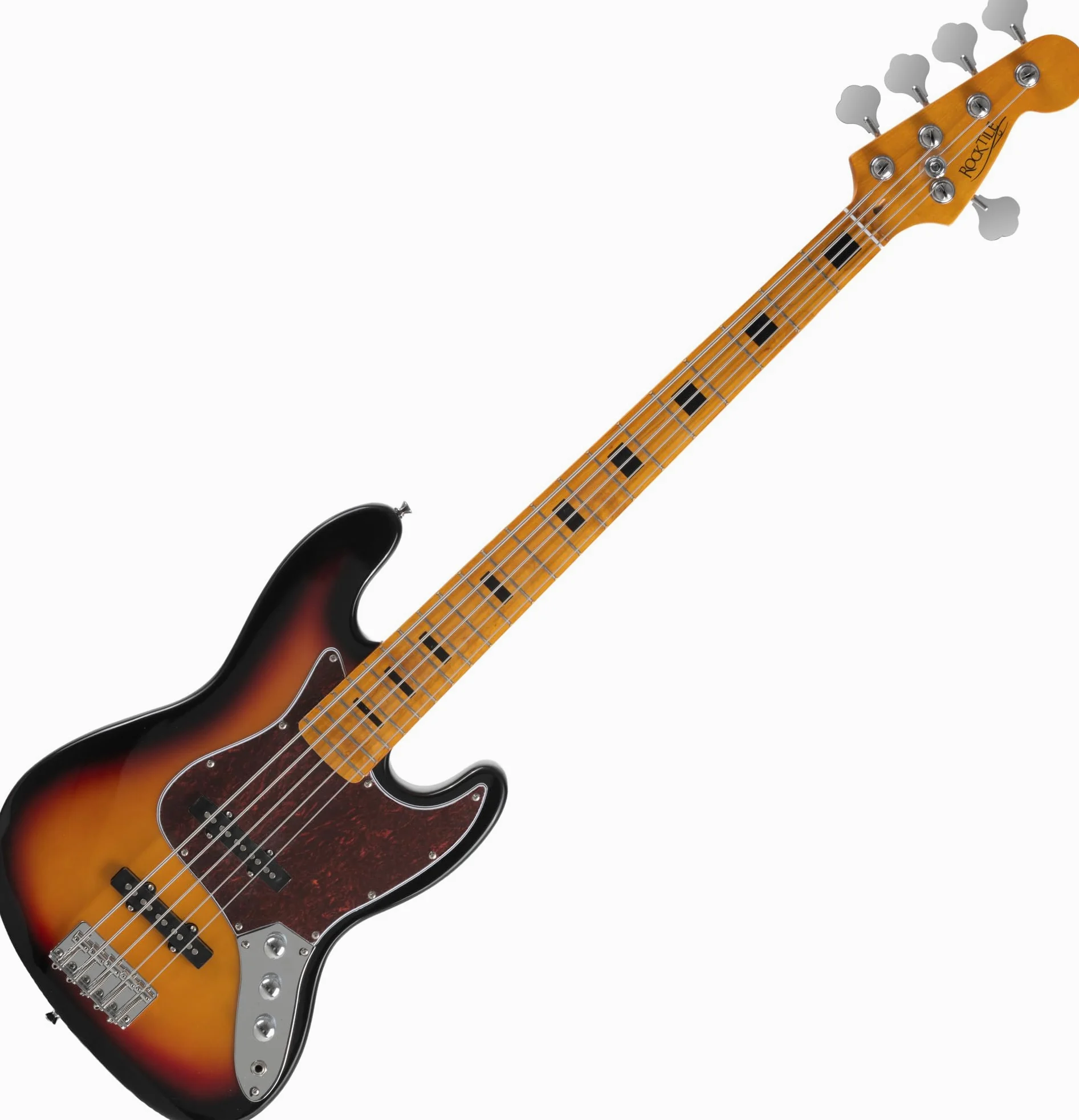 Rocktile Pro JBS50-SB Bajo Eléctrico Sunburst, Allgemein, Modell: JBS50-SB | Serie: Rocktile Pro, Peso: 4, 24 kg, Número de cuerdas: 5, Orientación: Diestros, Korpus, Forma del cuerpo: JB-Style, Hals