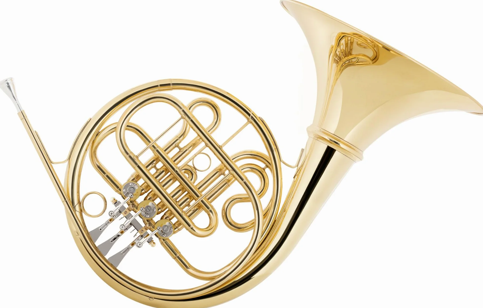 Classic Cantabile WH-702-L Waldhorn (izquierdo, tubo de boca y varilla de afinación: latón, válvulas de alpaca, incluye estuche, boquilla y paño de limpieza)
